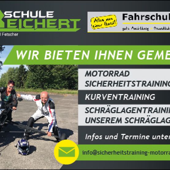 Fahrschule Reichert Inh. Marcel Kloss in Stetten a.k.M - Motorrad-Schräglagentraining
